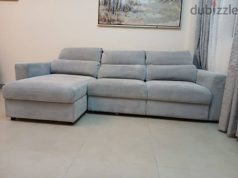 Lshape sofa color silver  from ikea 4