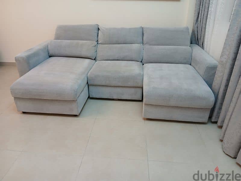 Lshape sofa color silver  from ikea 5