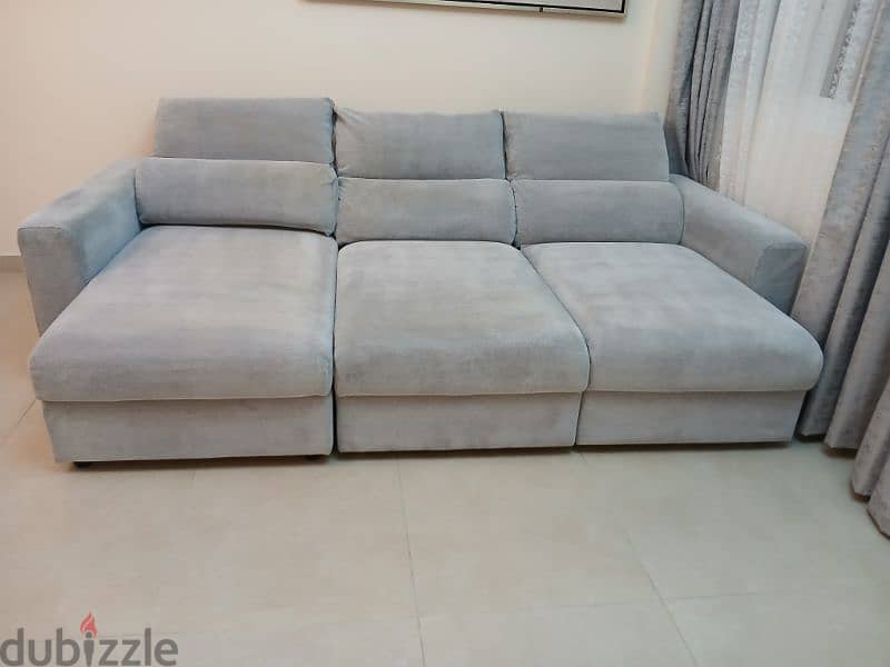 Lshape sofa color silver  from ikea 6