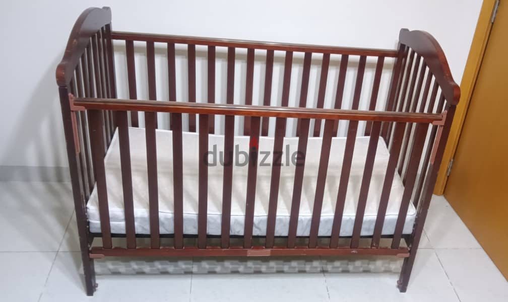 Baby cot with mattress for sale 1