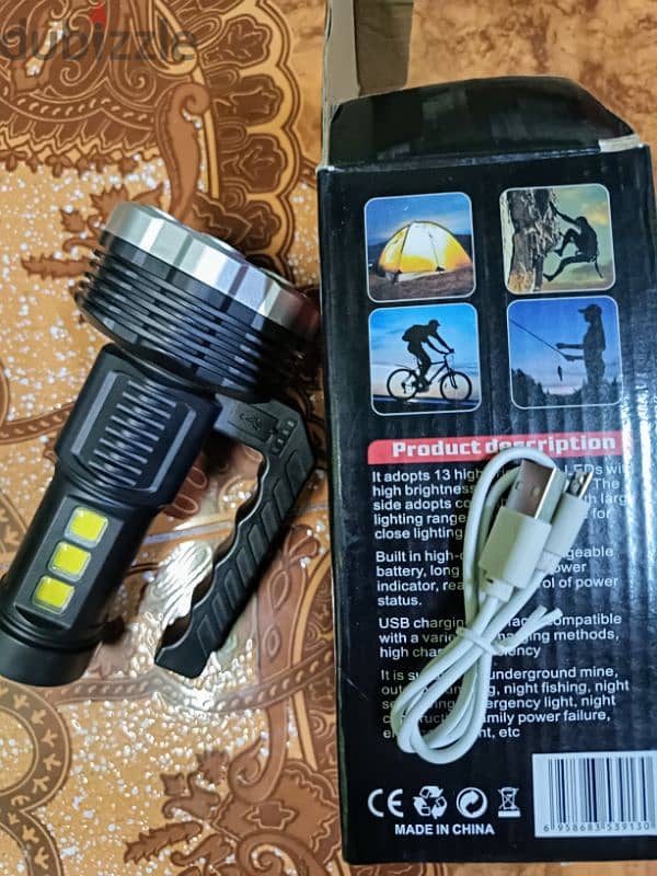 Premium flashlight  for camping  bike  and emergency  3 modes 0