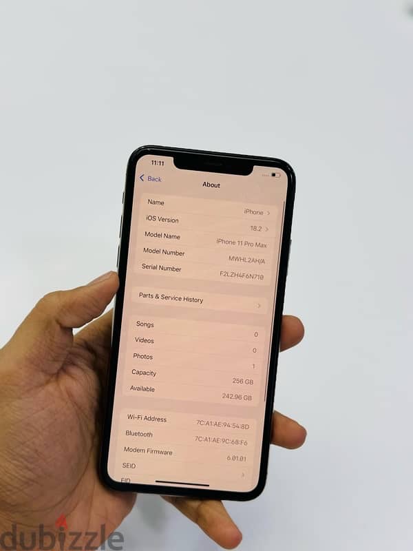 iphone 11 pro max 256gb battery 90% display changed best condition 1