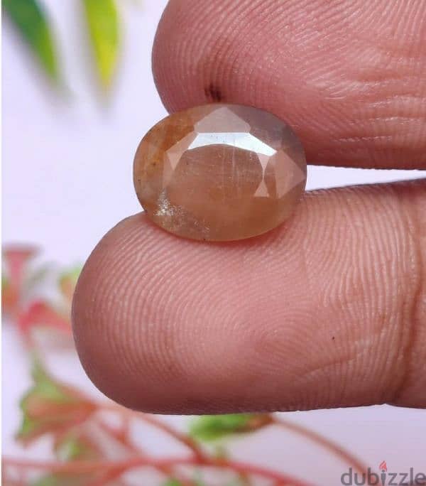 حجر ياقوت أصفر بني سريلانكي natural srilankan yellow brown sapphire 2