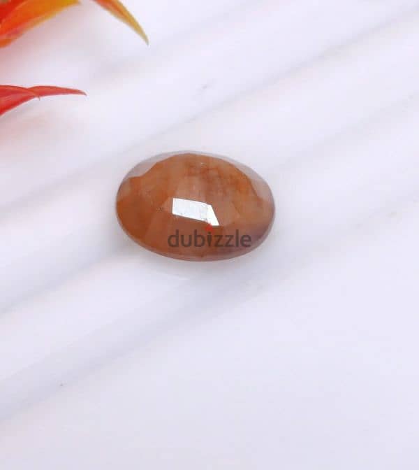 حجر ياقوت أصفر بني سريلانكي natural srilankan yellow brown sapphire 3