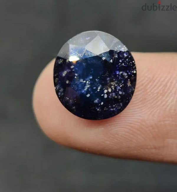 حجر ايولايت حجر النجوم طبيعي natural iolite bloodshot stone 1