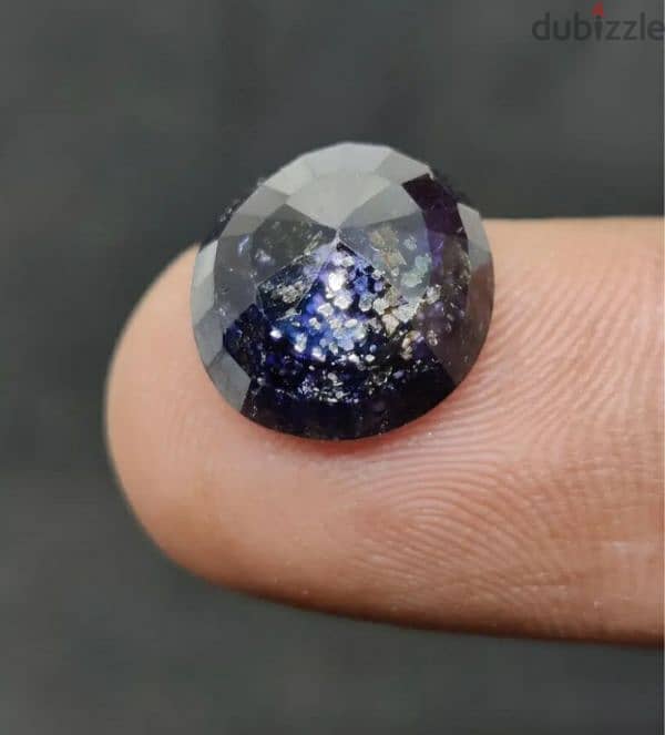 حجر ايولايت حجر النجوم طبيعي natural iolite bloodshot stone 3