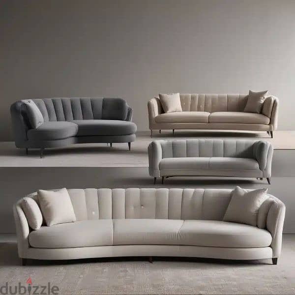 L shaped & sofa set 0