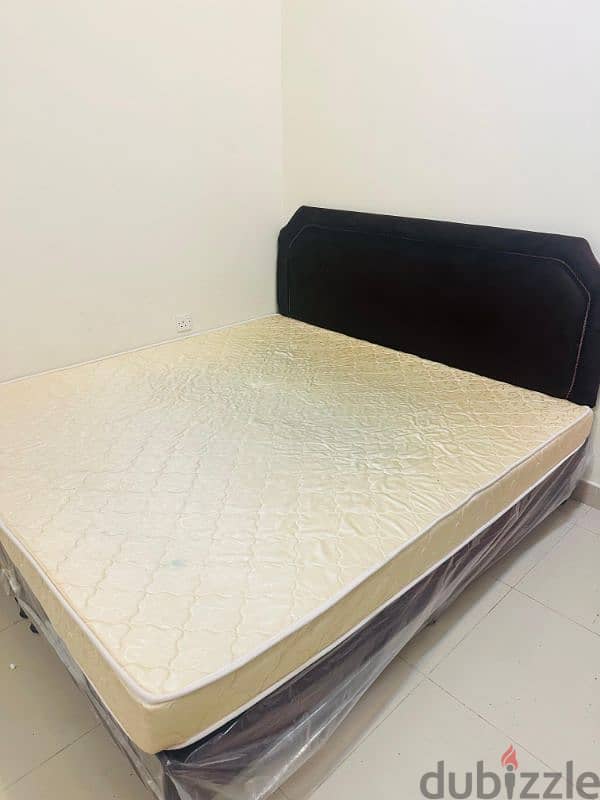 On Sale King size bed with mattress and a free standing mirror 1