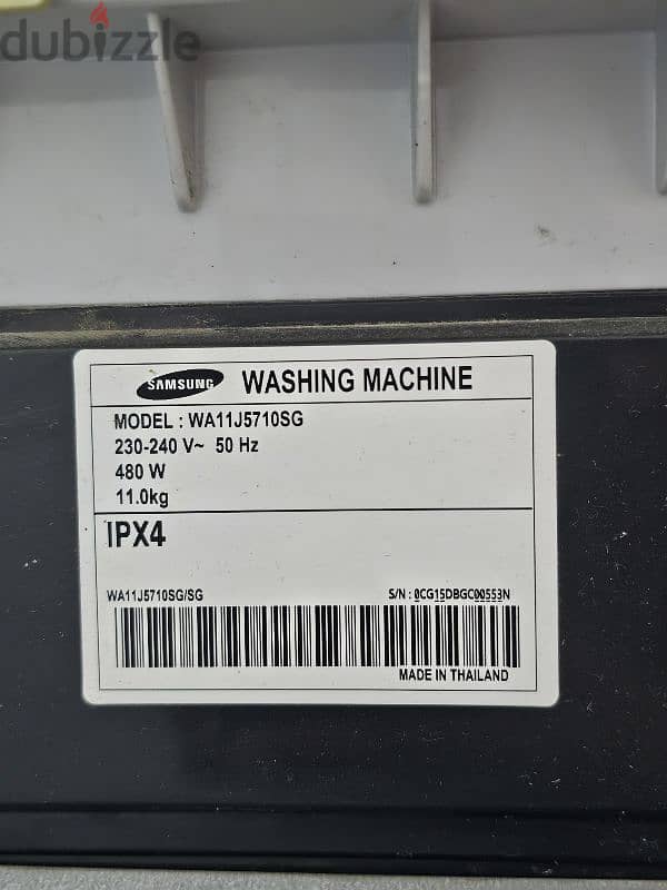 Samsung washing machine 11 kgs 2