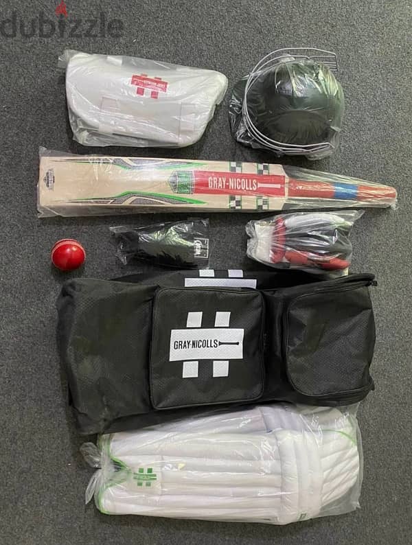 Gray Nicolls hard ball cricket kit for adult’s available. 1