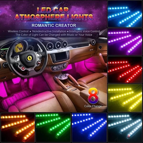 for cars RGB LED 4 piece 1