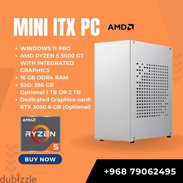 Mini ITX Gaming PC AMD Ryzen 5 5600GT 0