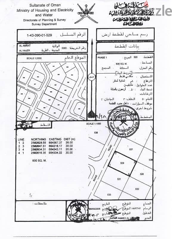 فرصه ارخص ارض في العامرات الحاجر الاولى بالقرب من البيوت والشارع 0