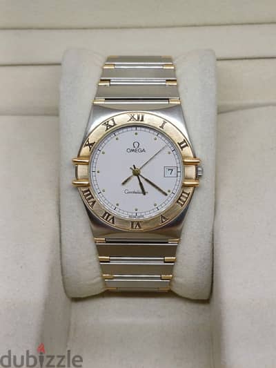 ساعة اوميغا كونستليشن ذهب/ستيل omega constellation gold and steel