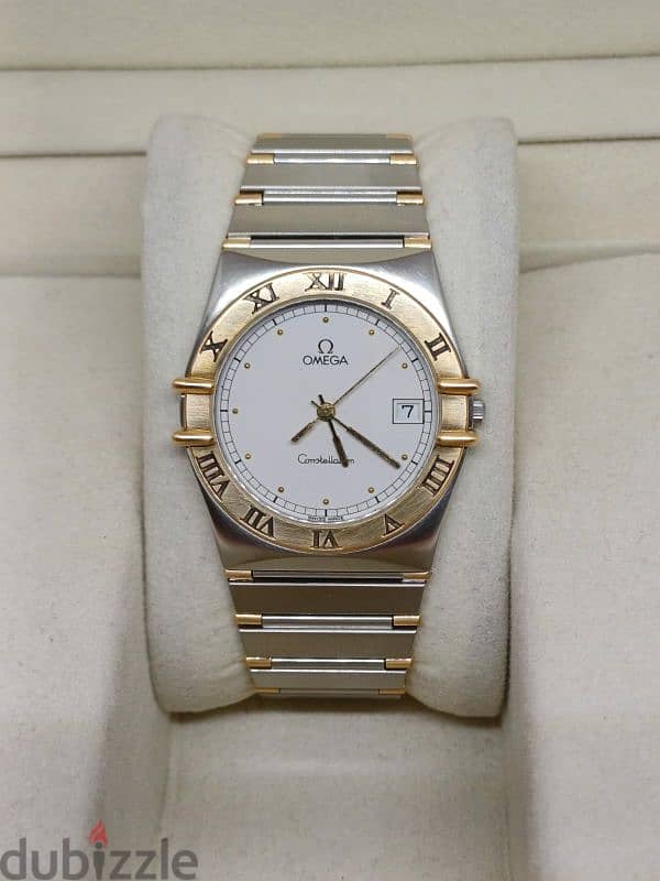 ساعة اوميغا كونستليشن ذهب/ستيل omega constellation gold and steel 0