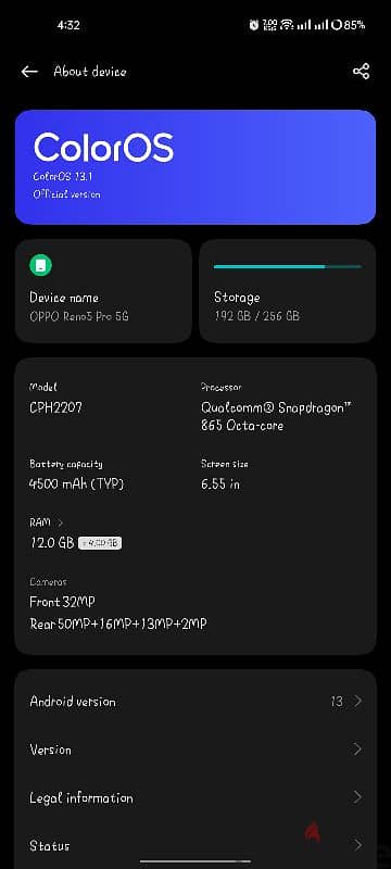 OPPO Reno 5pro 5g 0