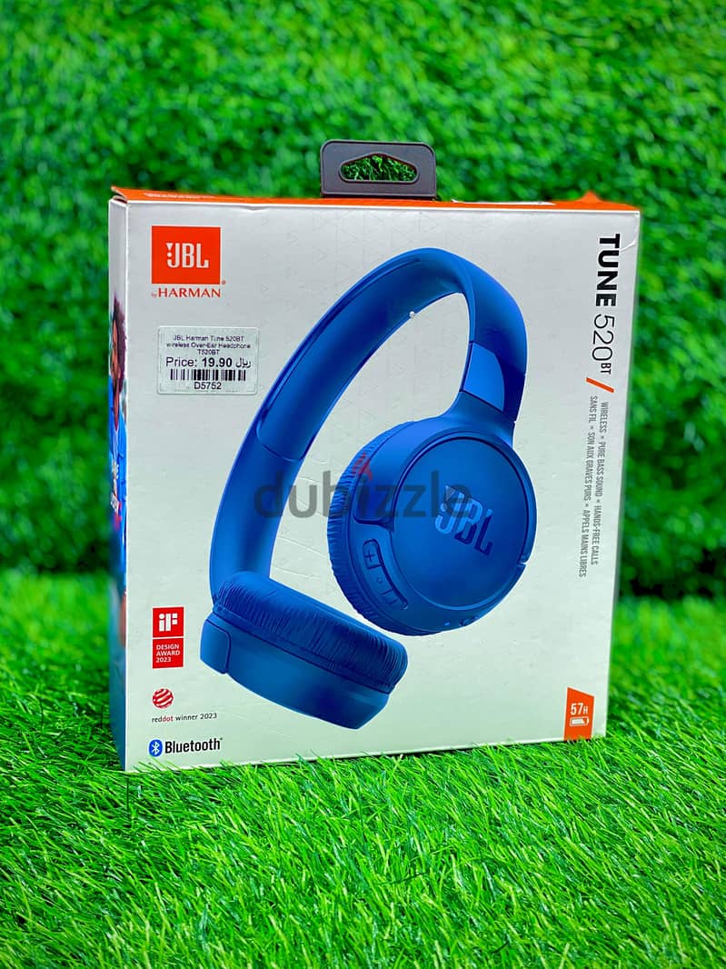 JBL HARMAN TUNE 520BT WIRELESS OVER-EAR HEADPHONE 0