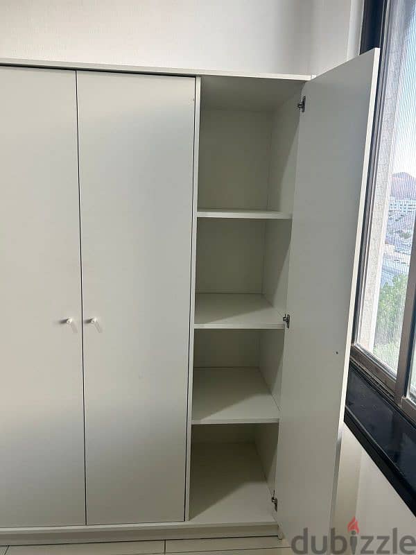 White 3 door cupboard from Ikea 3 months, neat and clean.  Urgent sale. 1