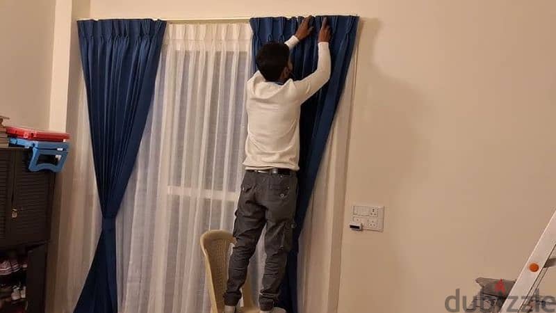 fix curtains and frame clock photo tv stand etc 0