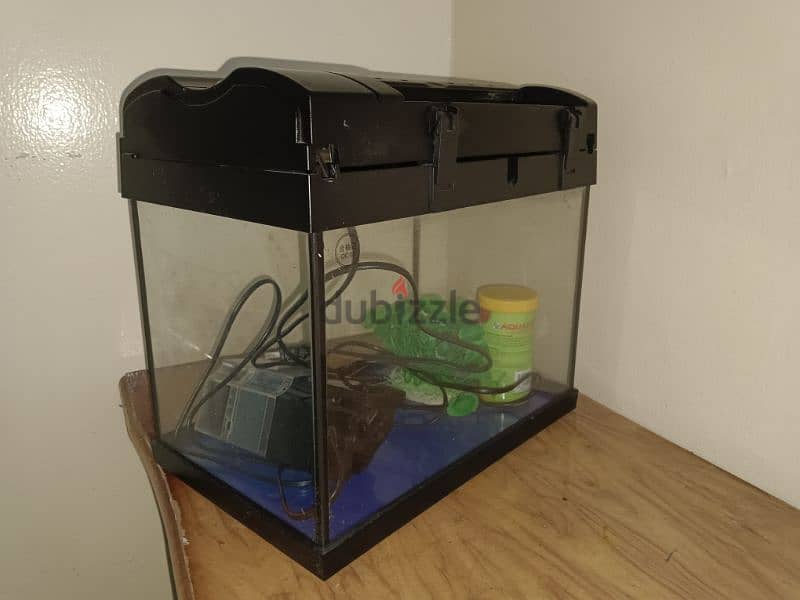 FISH AQUARIUM WITH LIGHT WITH REMOTE AND OXYGEN PUMP حوض السمك 4