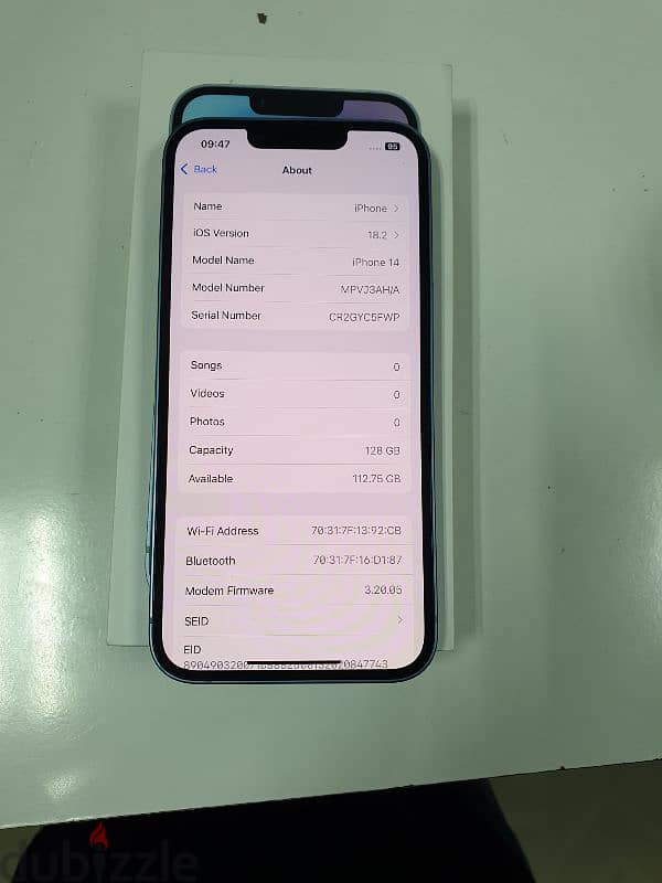 iphone 14 128gb 86% battrey. super clean arabic box 4