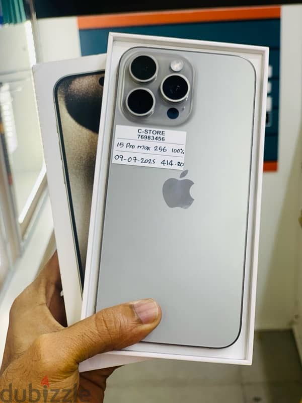 iPhone 15 Pro Max 256 Natural Titanium With Apple warranty 0