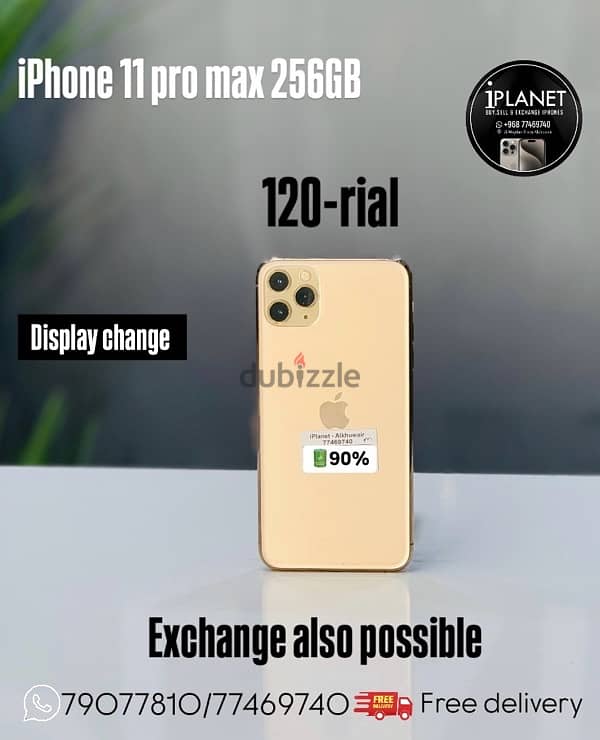 iphone 11 promax 256GB battery 90% display changed amazing 0