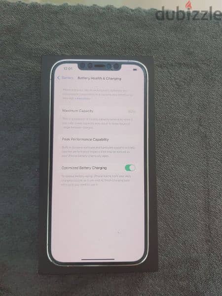 I phone 12 pro max 256gb battery health 80 % no open no repair 2