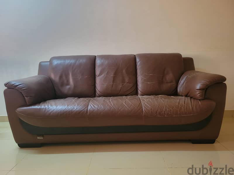 Leather sofa 2+3 Seater 1