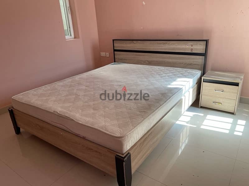 Bed, Mattress and side table 1