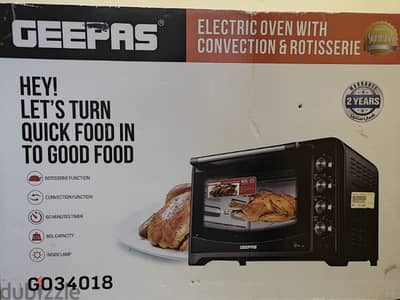 Geepas Electric Oven New