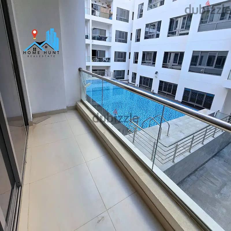 MUSCAT HILLS | MODERN 2BHK APARTMENT WITH POOL VIEW FOR RENT 2