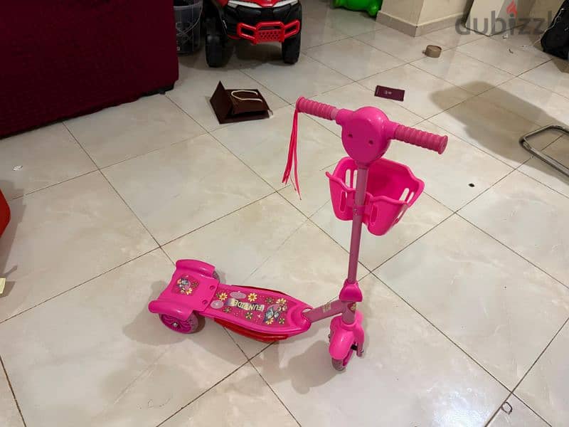 Pink scooter for kids 0