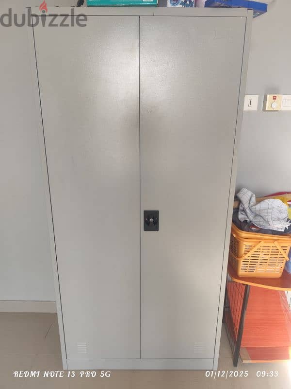 steel two door cupboard 0