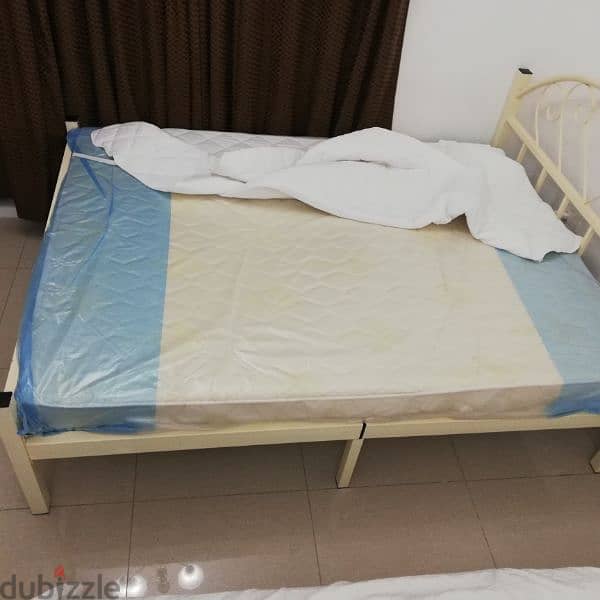 metal cot with RAHA medicated mattress 180x200 0