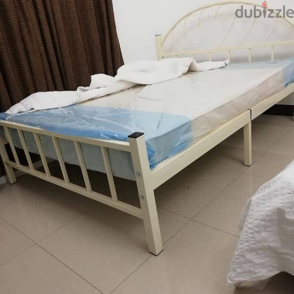 metal cot with RAHA medicated mattress 180x200 1