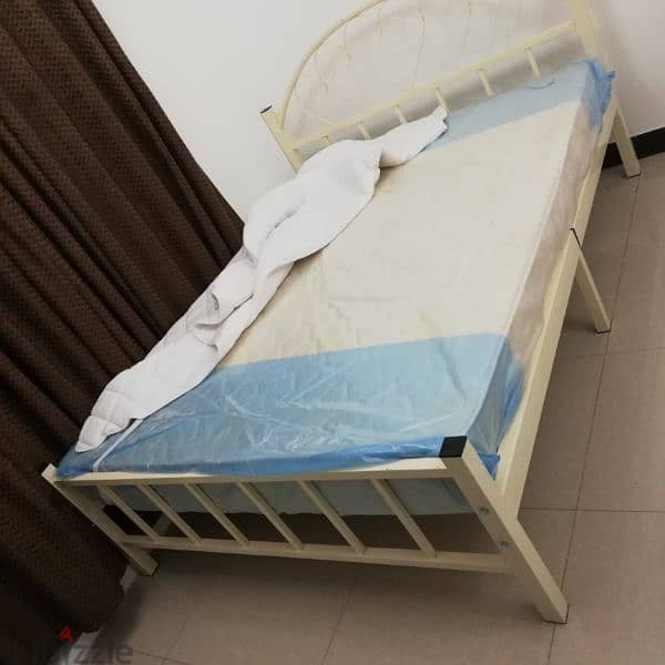 metal cot with RAHA medicated mattress 180x200 2