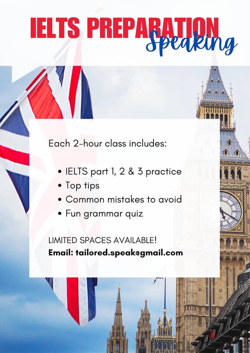 IELTS Speaking Preparation Class – Small Group Online Sessions 1