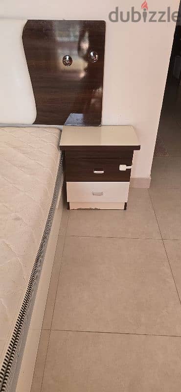 King size cot with side tables 0