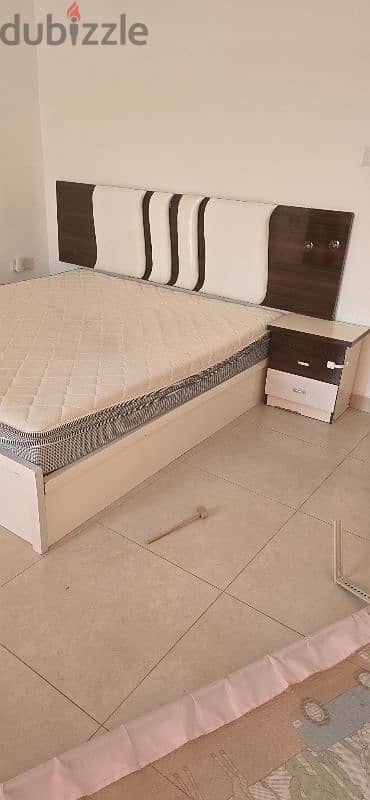 King size cot with side tables 1