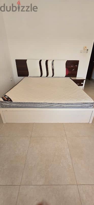 King size cot with side tables 2