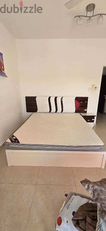 King size cot with side tables 3