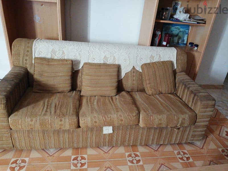 5 seat sofa and show case and TV for sale 0