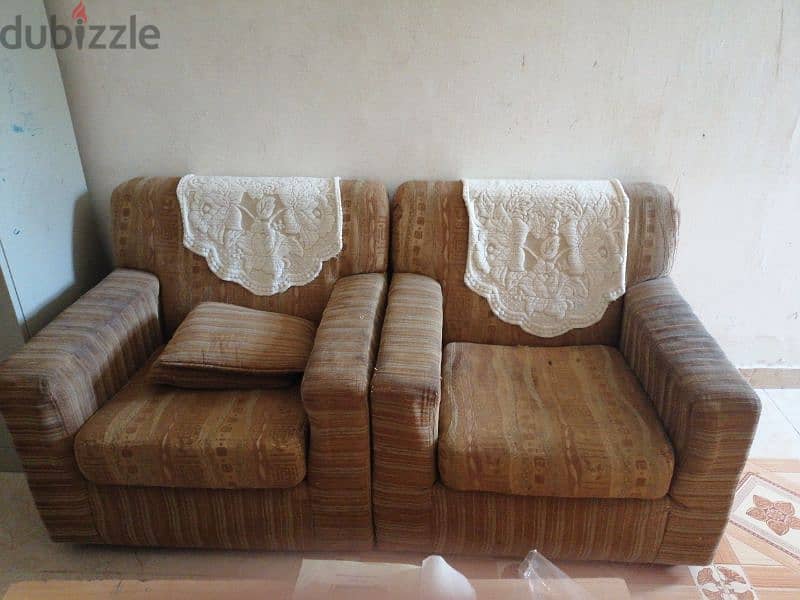 5 seat sofa and show case and TV for sale 1