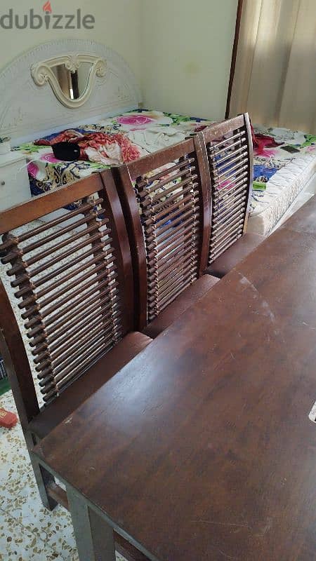 Wooden Dining Set with 6 Chairs 1