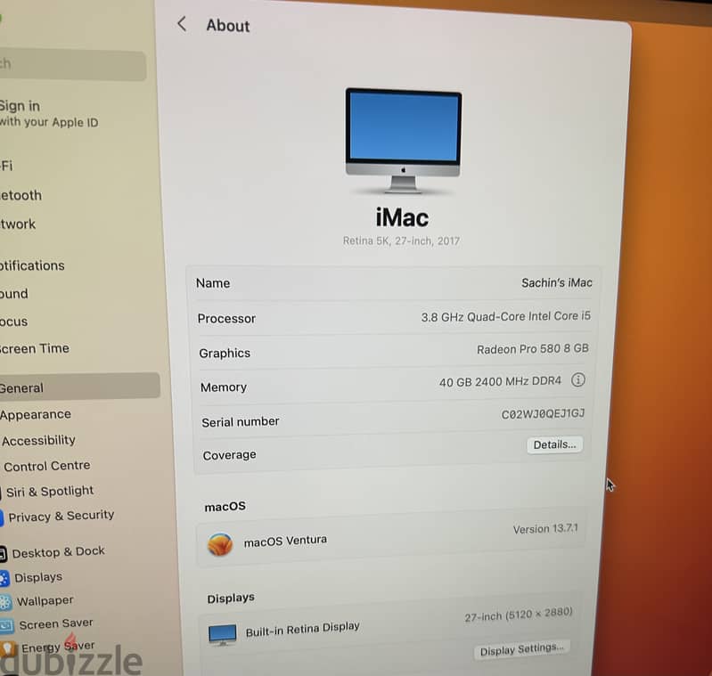 For Sale: 27-inch Retina 5K iMac (2017) – Upgraded for Speed 7