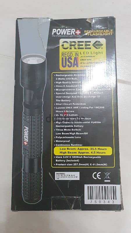 Cree XRE Q5 Rechargeable Flashlight 1