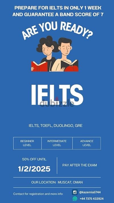 IELTS Guarantee Bandscore 7 less than 7 days