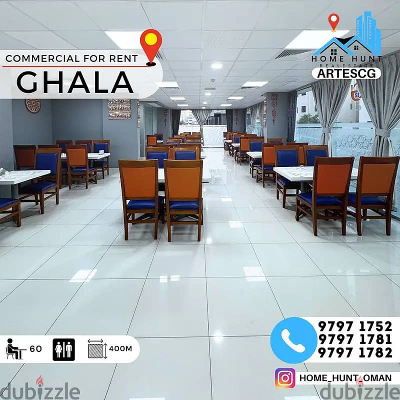 GHALA | FURNISHED 410 METER READY TO MOVE RESTAURANT FOR RENT 0