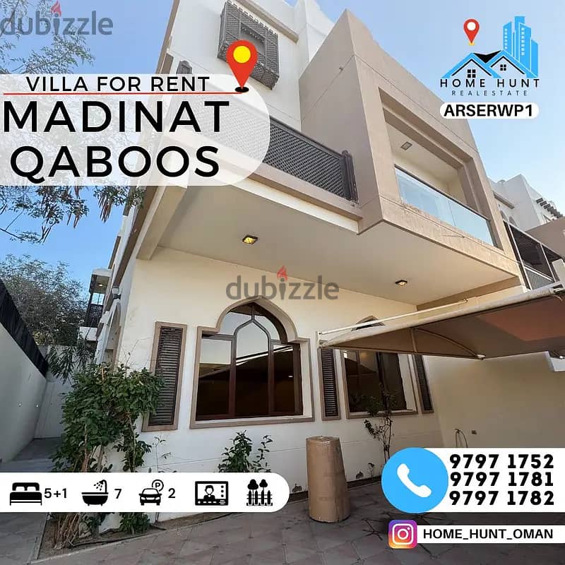 MADINAT QABOOS | WELL MAINTAINED 5+1 BR VILLA WITH ELEVATOR FOR RENT 0